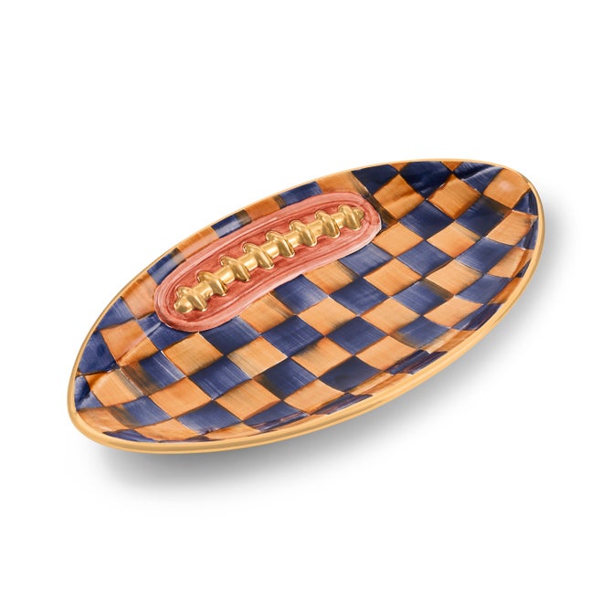 Ginger & Indigo Check Football Platter image number 2