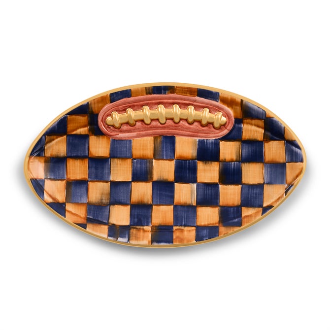 Ginger & Indigo Check Football Platter image number 0