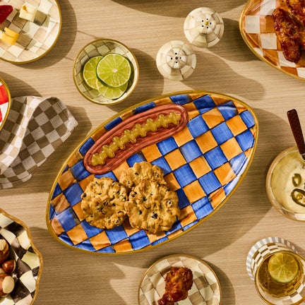 Ginger & Royal Check Football Platter