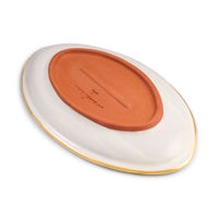 Royal Check Ceramic Football Platter