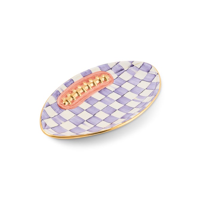 Violet Check Football Platter image number 2