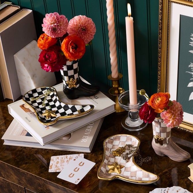 Lainey Wilson Courtly Check Cowgirl Boot Dish image number 5