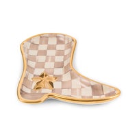 Lainey Wilson Mocha Check Cowgirl Boot Dish