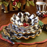 Courtly Check Ceramic Fluted Breakfast Bowl
