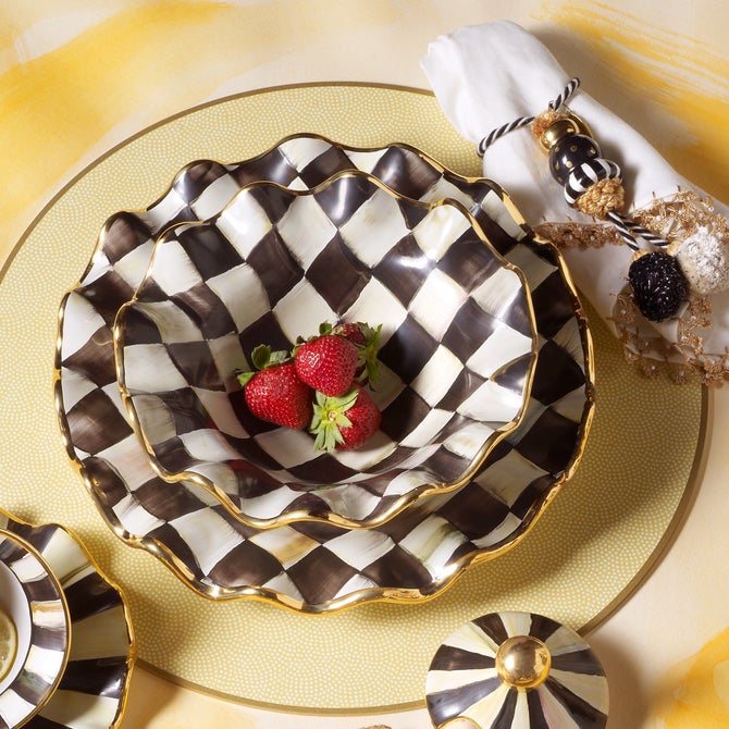 Courtly Check Ceramic Fluted Breakfast Bowl image number 7