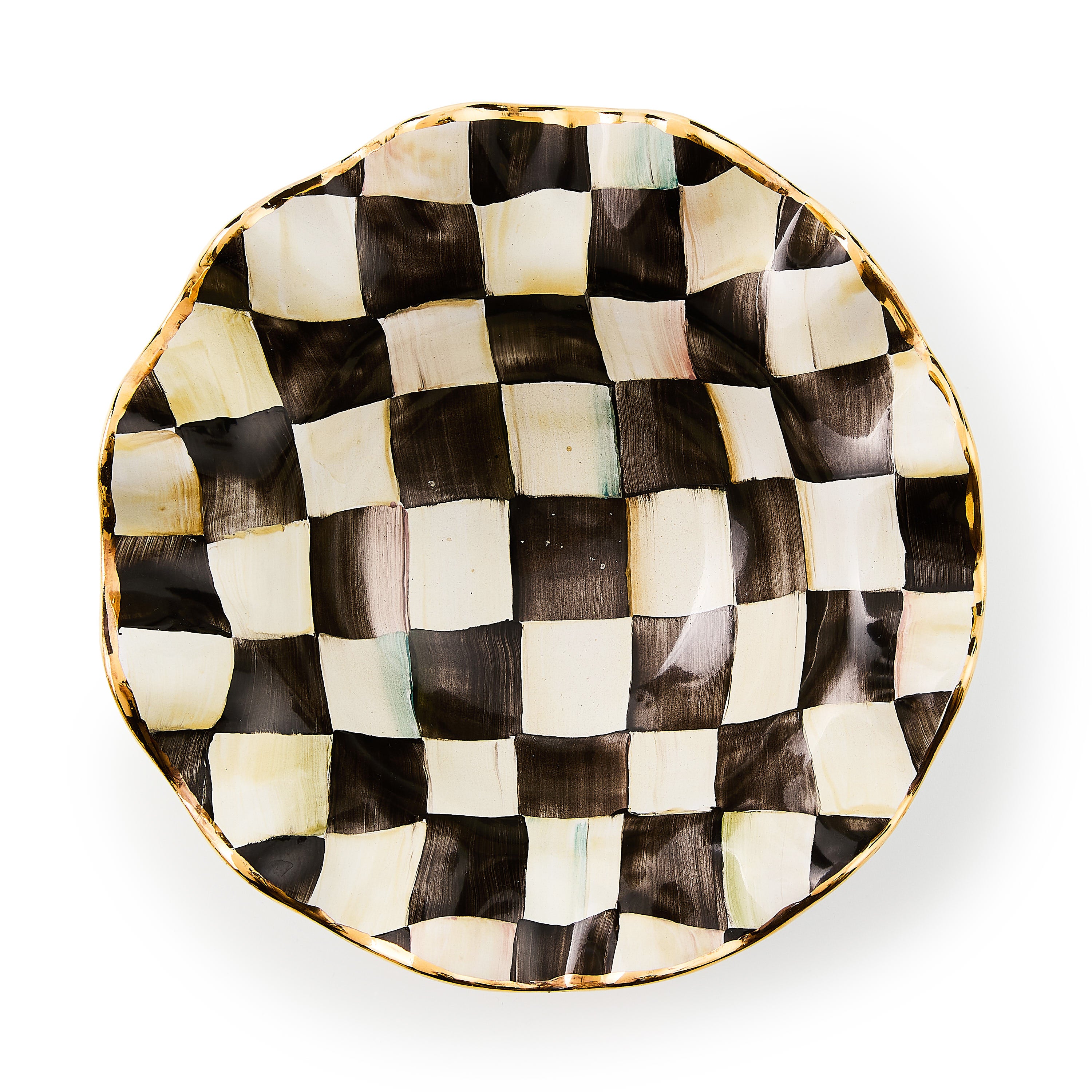 MacKenzie-Childs | Courtly Check Ceramic Fluted Breakfast Bowl