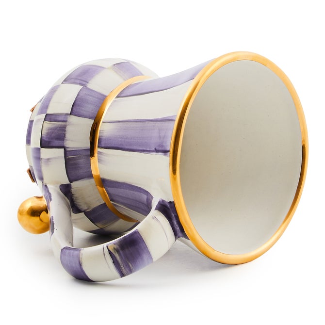 Violet Check Ceramic Mug image number 1