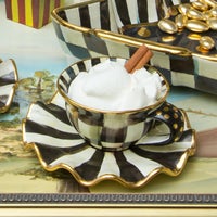 Courtly Check Ceramic Saucer