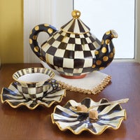 Courtly Check Ceramic Saucer