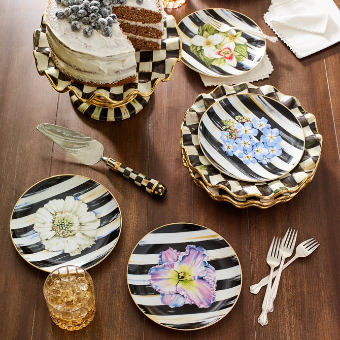 Courtly Check Ceramic Fluted Cake Stand image number 9