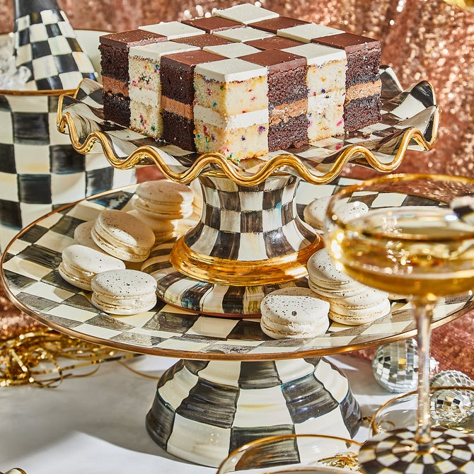 Courtly Check Ceramic Fluted Cake Stand image number 11