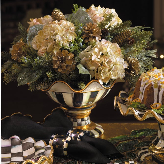 Courtly Check Ceramic Compote image number 6