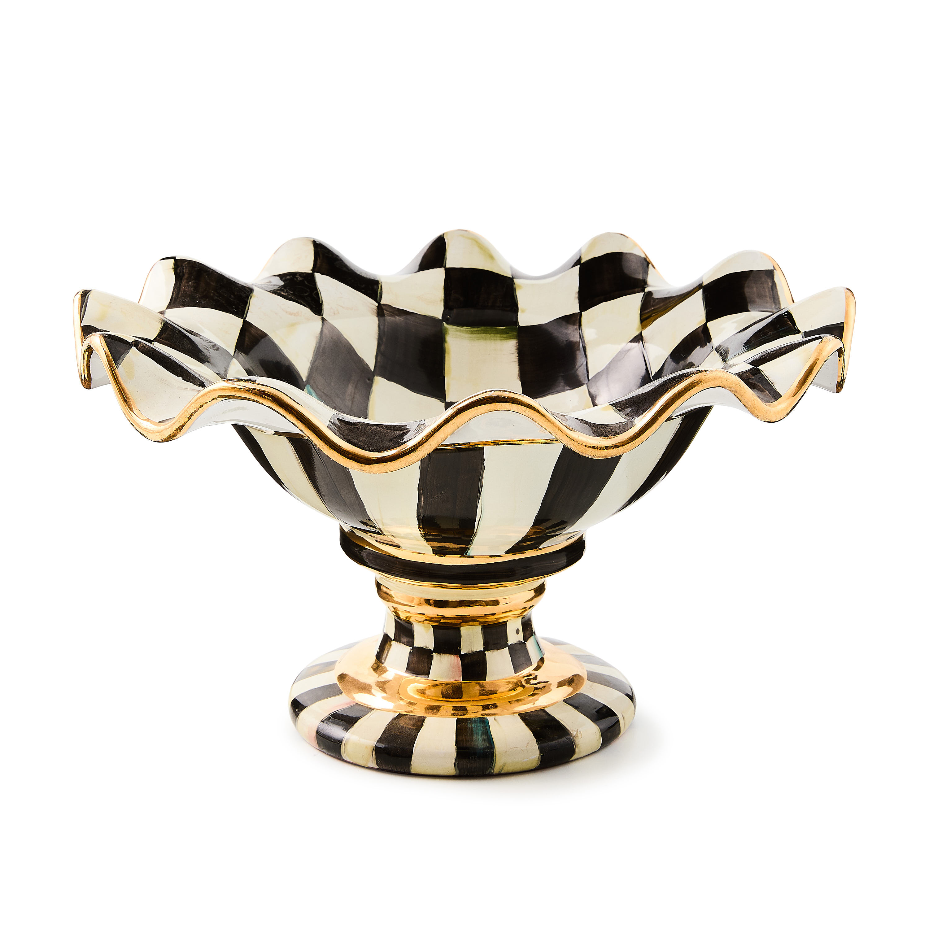 MacKenzie-Childs Courtly Check Compote