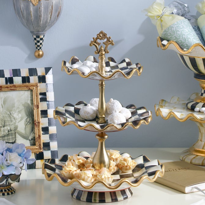 Courtly Check Ceramic Three Tier Sweet Stand image number 10
