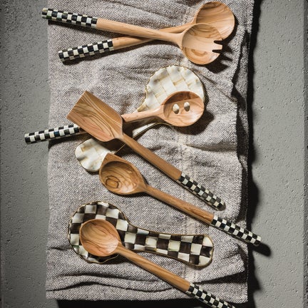 Courtly Check Ceramic Spoon Rest