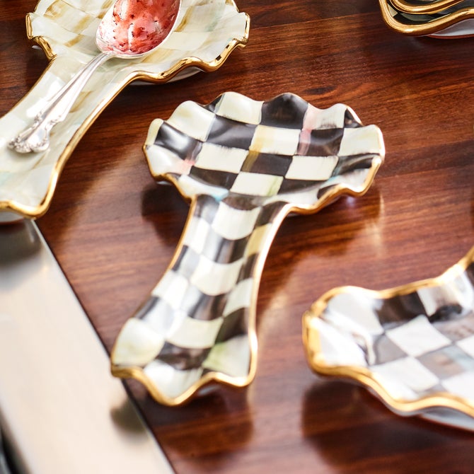Courtly Check Ceramic Spoon Rest image number 5
