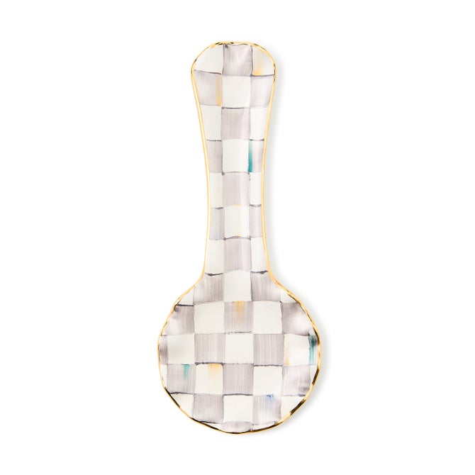 Sterling Check Ceramic Spoon Rest image number 0