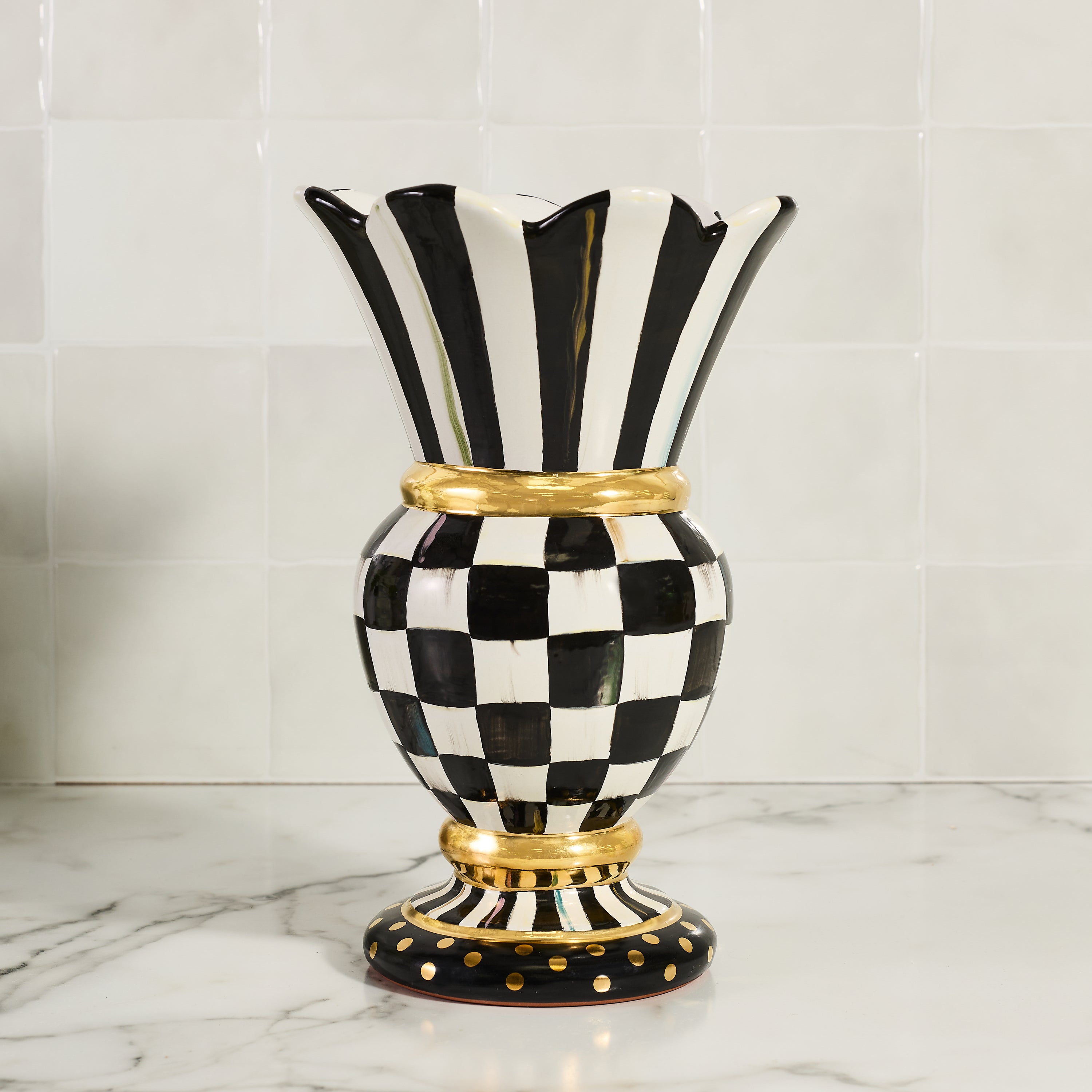 MacKenzie-Childs | Courtly Check Ceramic Great Vase