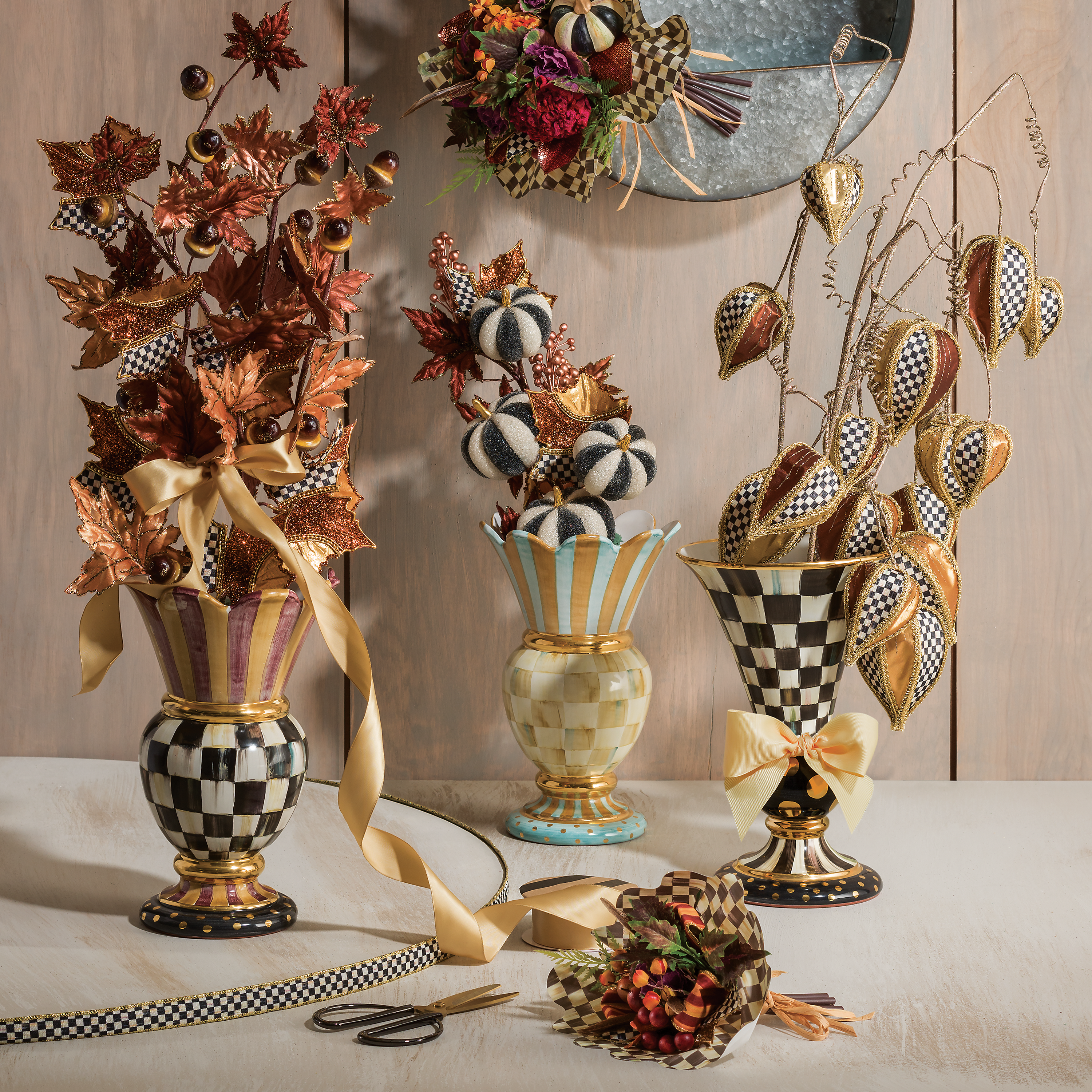 MacKenzie-Childs | Parchment Check Great Vase