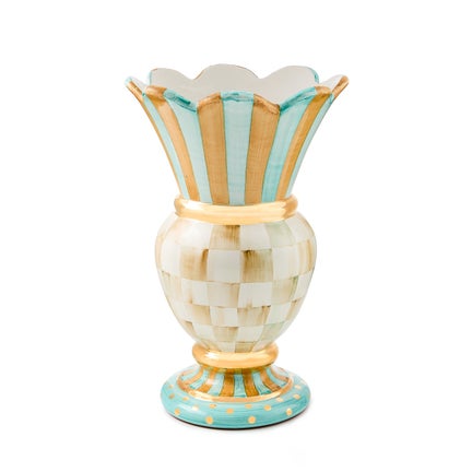 Parchment Check Great Vase