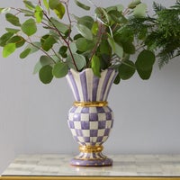Violet Check Ceramic Great Vase