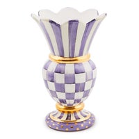 Violet Check Ceramic Great Vase