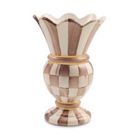 Mocha Check Small Great Vase