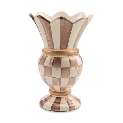 Mocha Check Small Great Vase