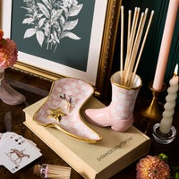 Lainey Wilson Rosy Check Cowgirl Boot Bud Vase