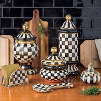 MacKenzie-Childs | Courtly Check Ceramic Column Canister