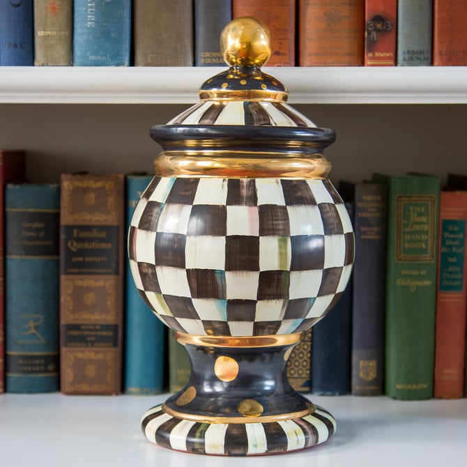 Courtly Check Ceramic Globe Canister image number 5