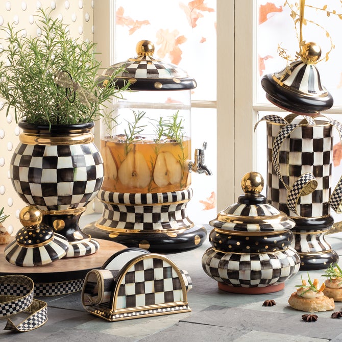 Courtly Check Ceramic Globe Canister image number 7