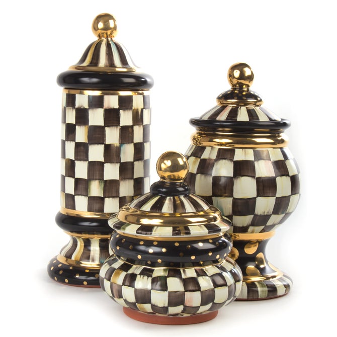 Courtly Check Ceramic Globe Canister image number 4