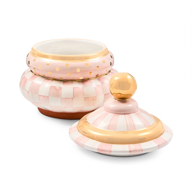 Rosy Check Ceramic Groovy Canister image number 2