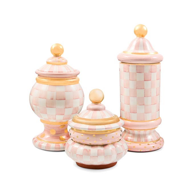 Rosy Check Ceramic Groovy Canister image number 3