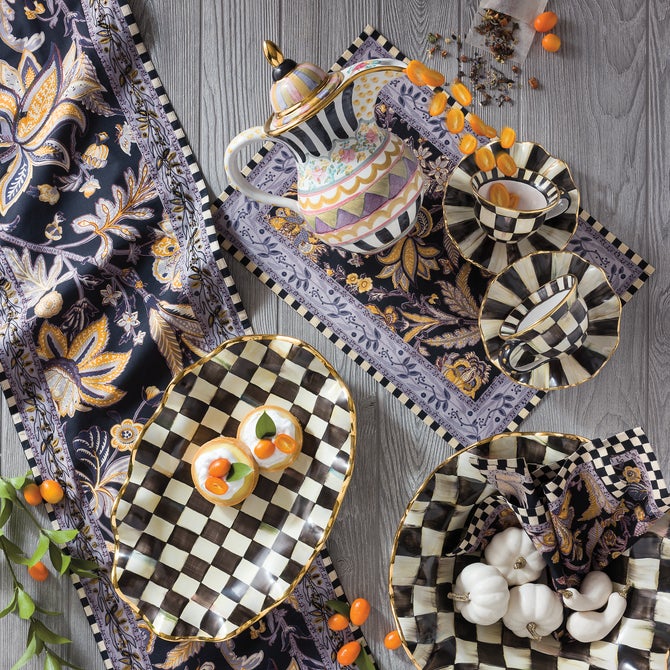 Courtly Check Medium Ceramic Fluted Serving Bowl image number 4