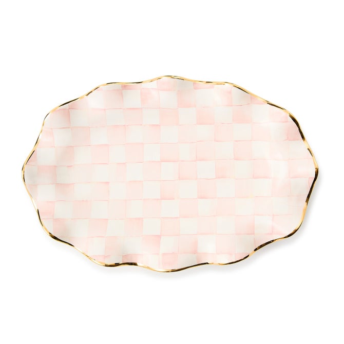 Rosy Check Ceramic Serving Platter image number 2