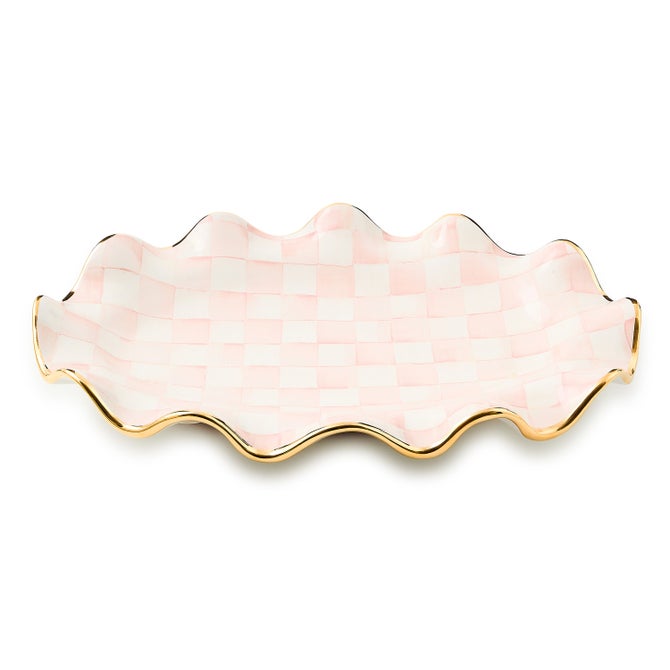 Rosy Check Ceramic Serving Platter image number 0