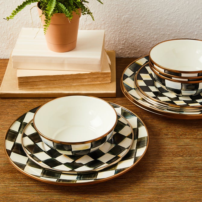 12pc Enamel Dinnerware Set image number 0