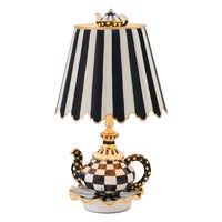 Courtly Check Ceramic Teapot Table Lamp