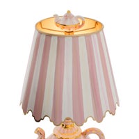 Rosy Check Ceramic Teapot Table Lamp