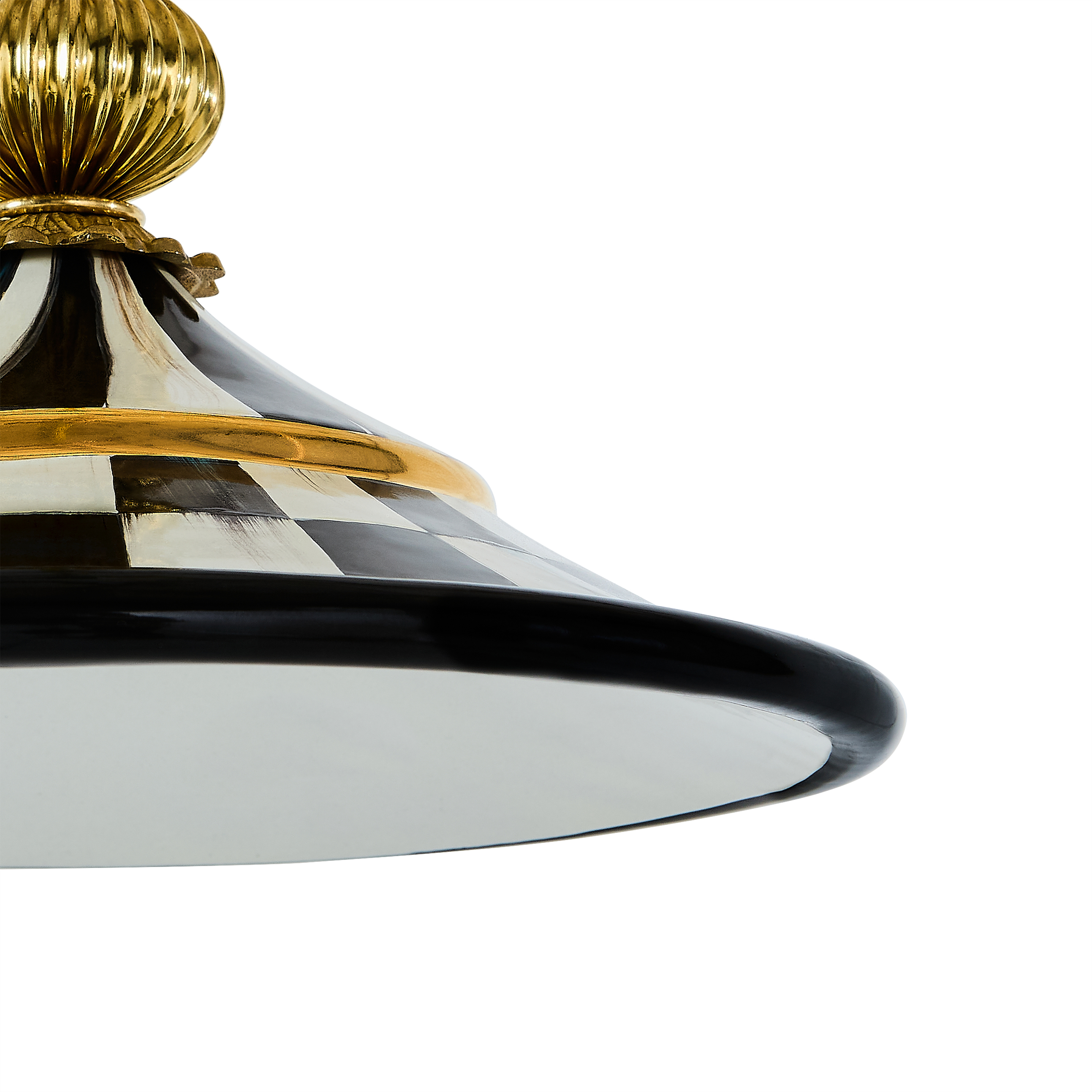 MacKenzie-Childs | Courtly Check Flared Ceramic Pendant Lamp