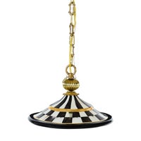 Courtly Check Flared Ceramic Pendant Lamp
