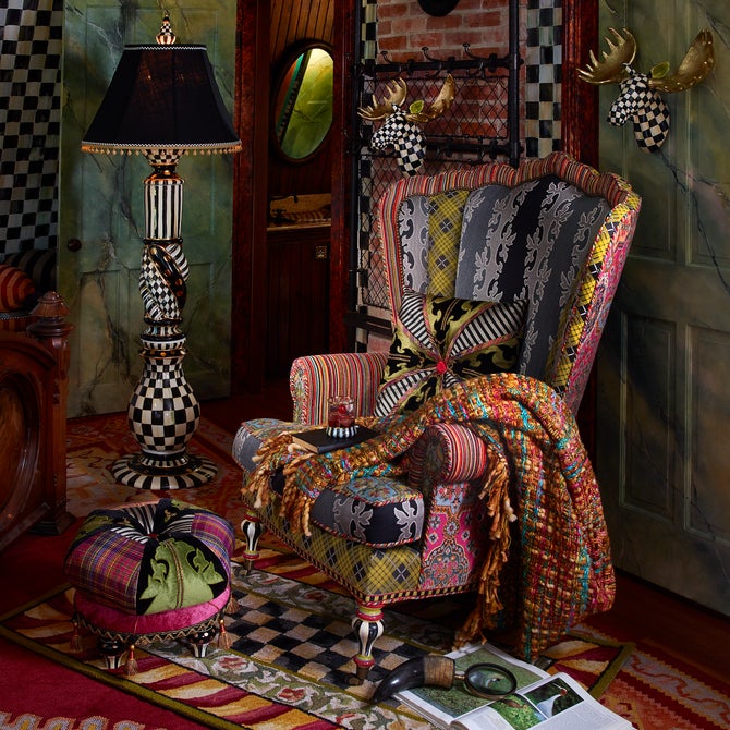 Courtly Check Ceramic Floor Lamp image number 2