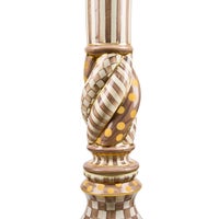 Mocha Check Ceramic Floor Lamp