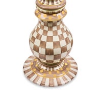 Mocha Check Ceramic Floor Lamp