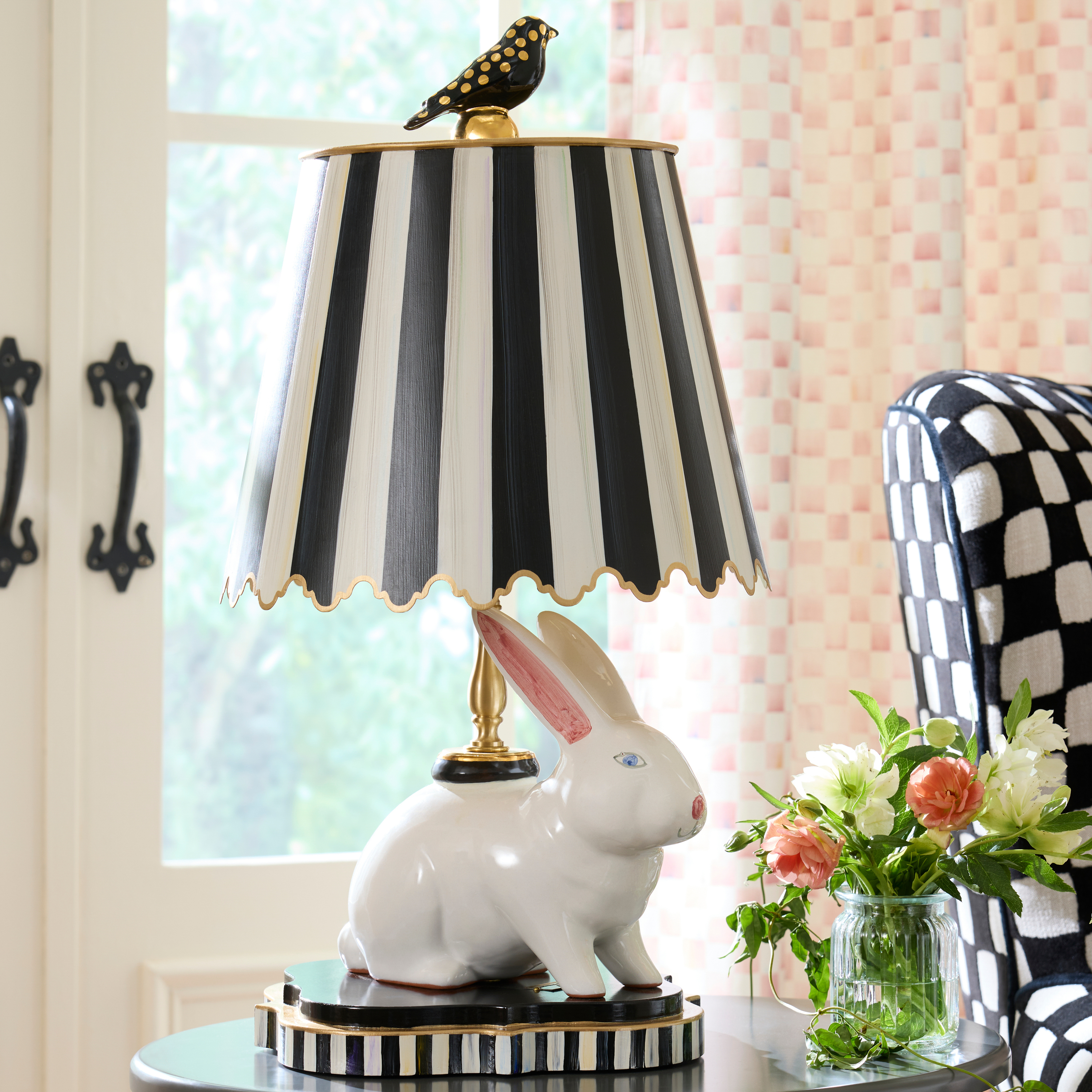 MacKenzie-Childs | Rabbit Warren Ceramic Tall Table Lamp