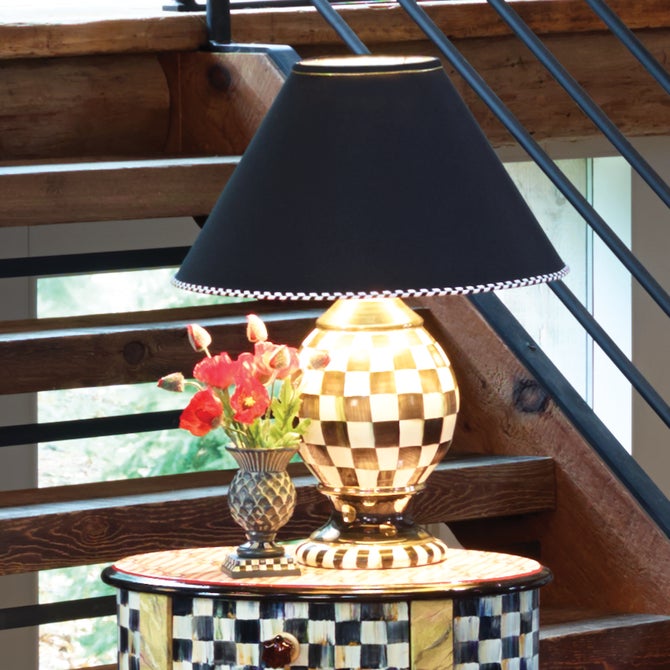 Courtly Check Ceramic Globe Lamp image number 10