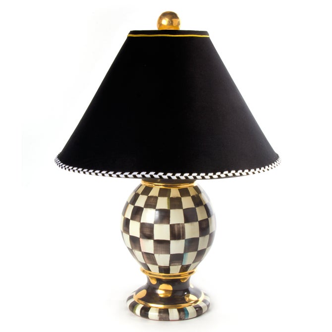 Courtly Check Ceramic Globe Lamp image number 0