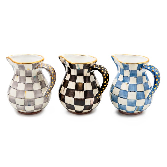 Courtly Check Ceramic Portly Pitcher image number 1